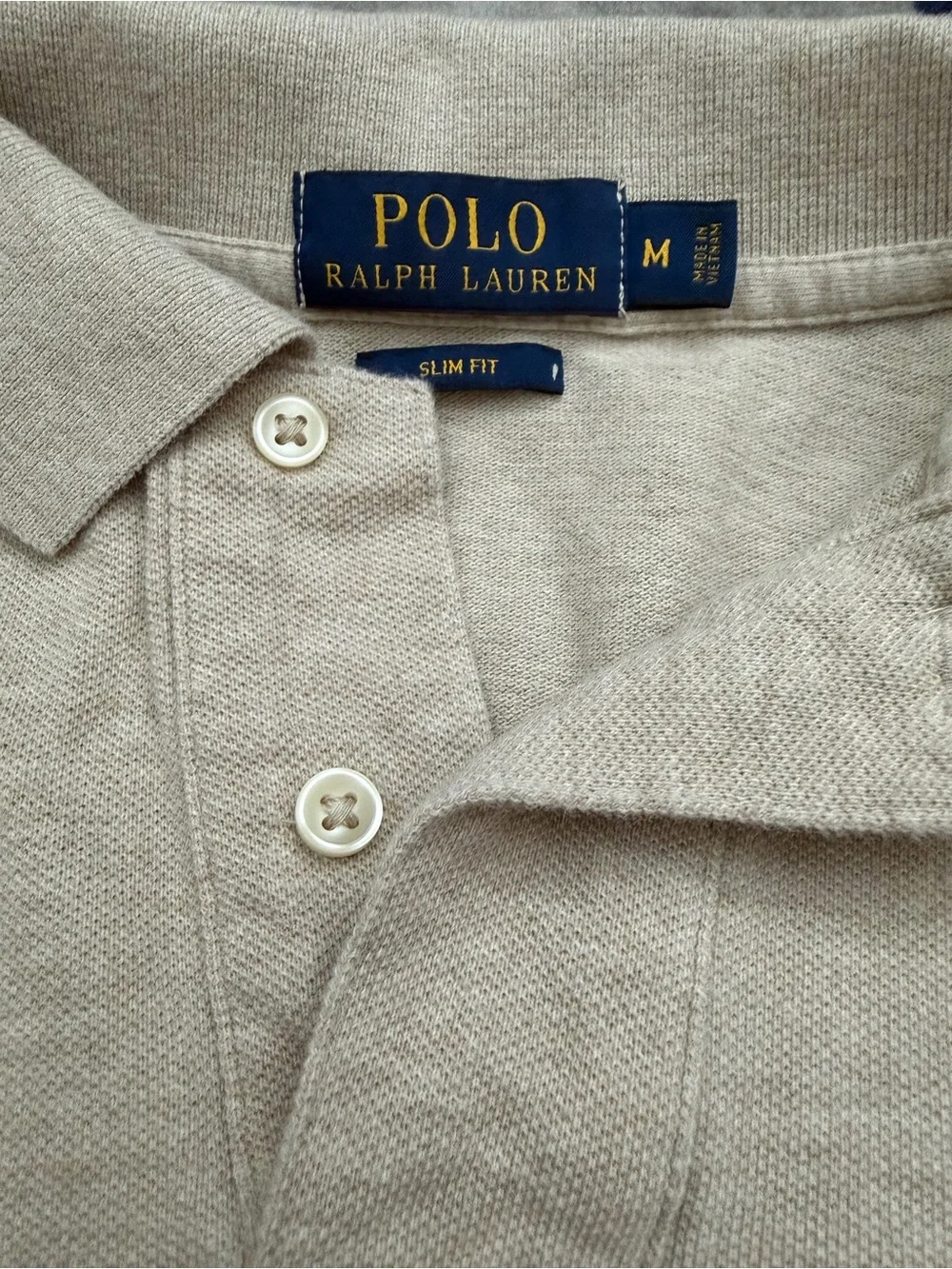 Polo by Ralph Lauren Beige Slim Fit Polo
